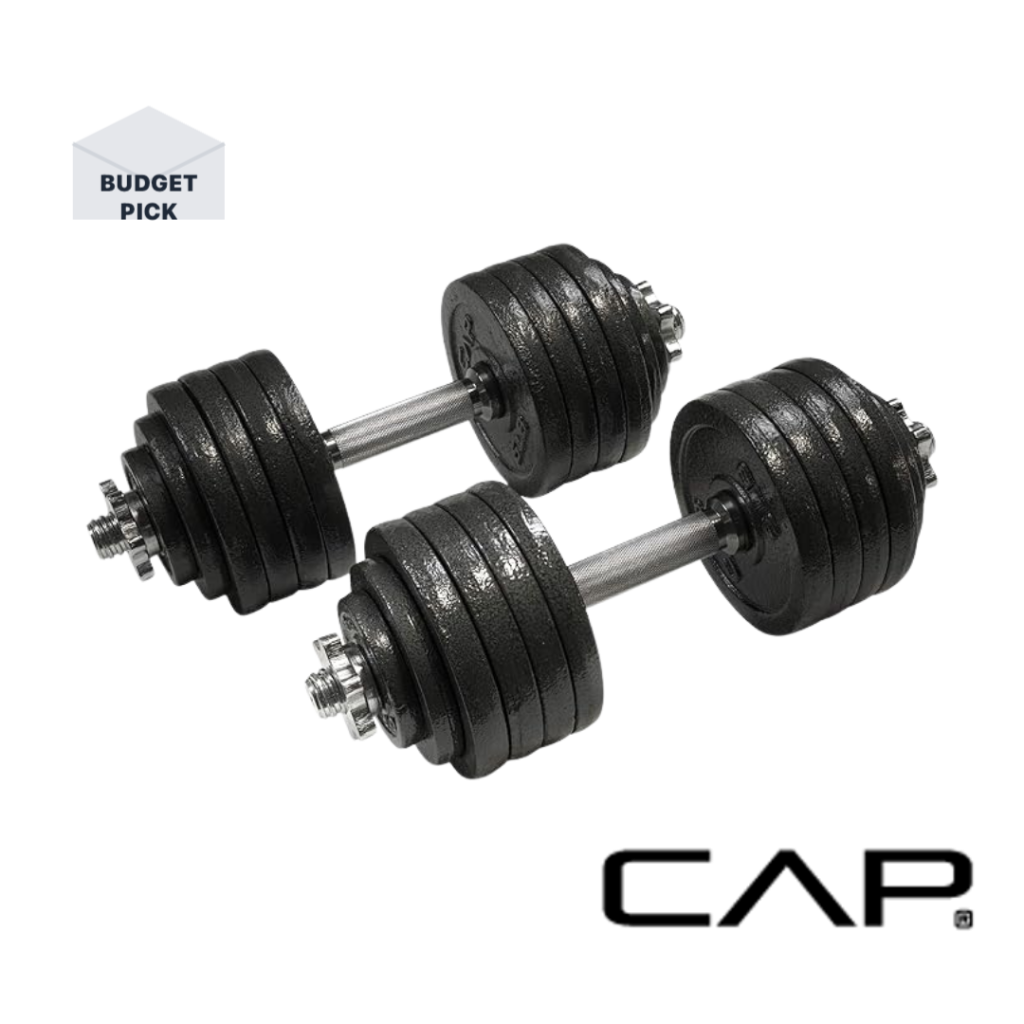 yet again CAP Barbell provides the budget option, this time for adjustable dumbbells