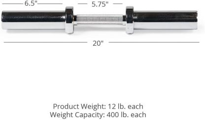 Titan Fitness Loadable Olympic Dumbbell Handles - Image 4