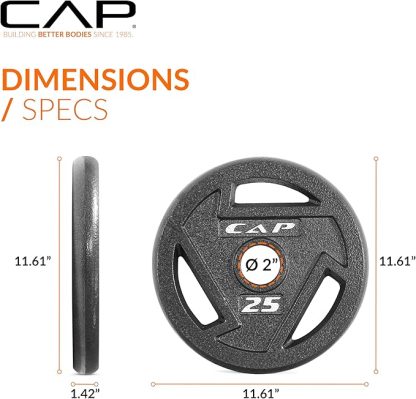 CAP Barbell Olympic Cast Iron Plates - Image 3