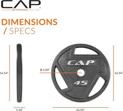 CAP Barbell Olympic Cast Iron Plates - Image 4