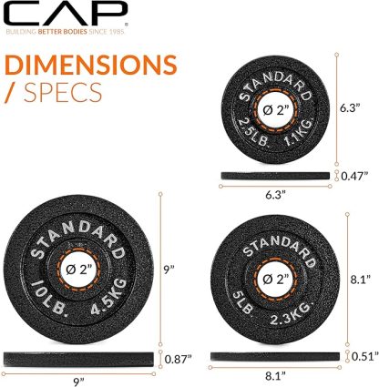 CAP Barbell Olympic Cast Iron Plates - Image 6