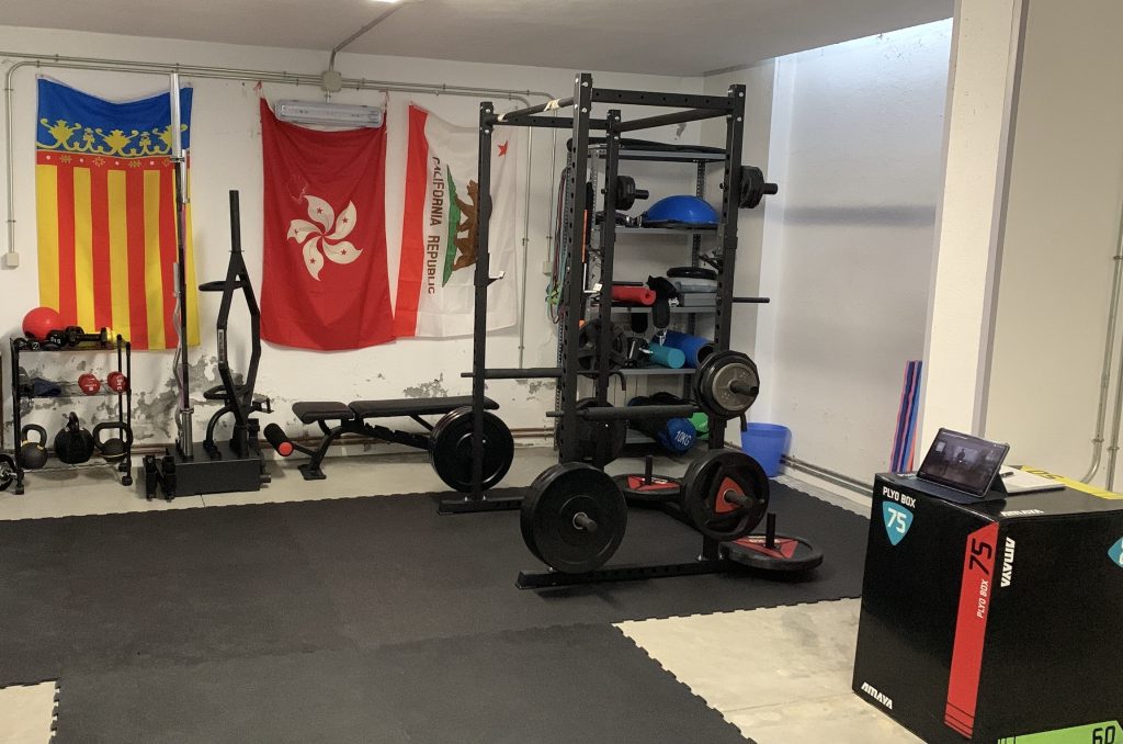 Personal example of optimized home gym with squat rack