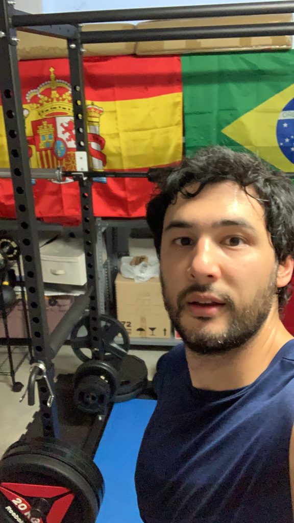 Me proud of the home gym I'd built during the pandemic