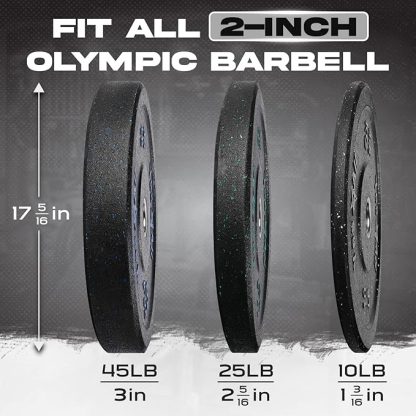 Yes4All 160lb Bumper Plate Set - Image 3