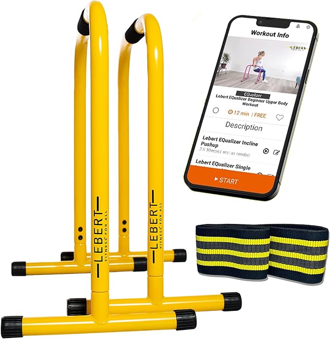 dips are basically squats for the arms and these bars take up little space for big gains