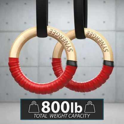 Synergee Wood Gymnastic Rings - Image 3
